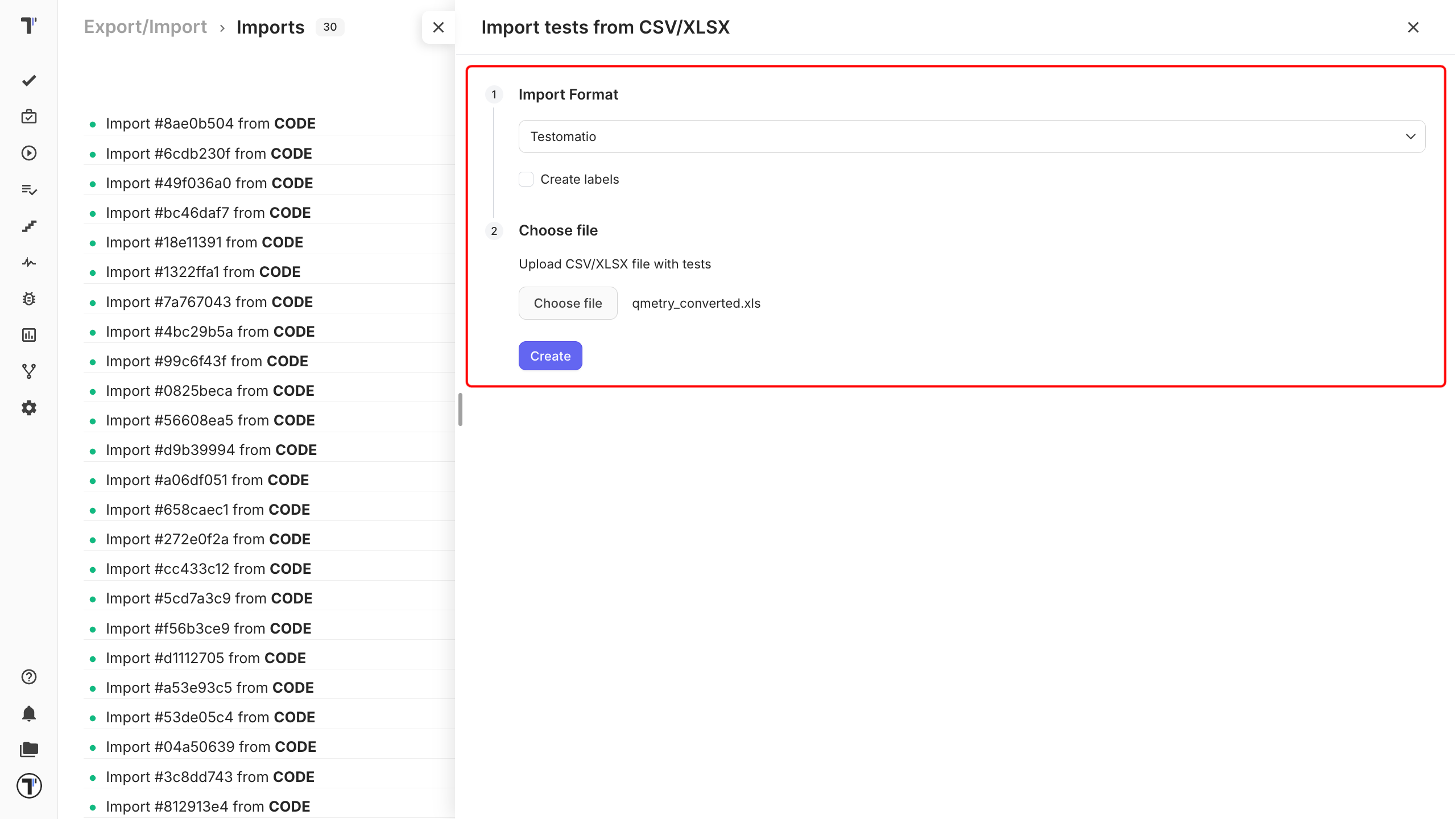image Import Testomat